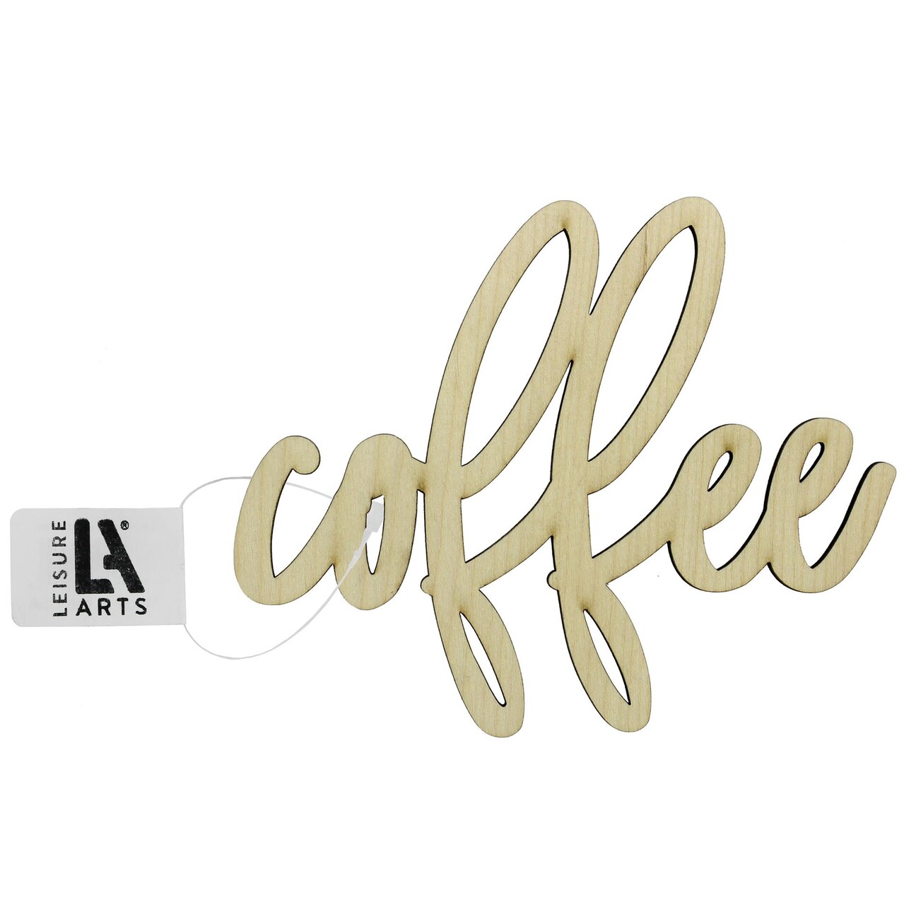 Leisure Arts Unfinished Wood Words - 5.75" X 4.75" - Coffee Wood Cutout Word Cutouts For Crafts Wooden Words For Crafts Wooden Cut Out Letters Laser Cut Medium Size